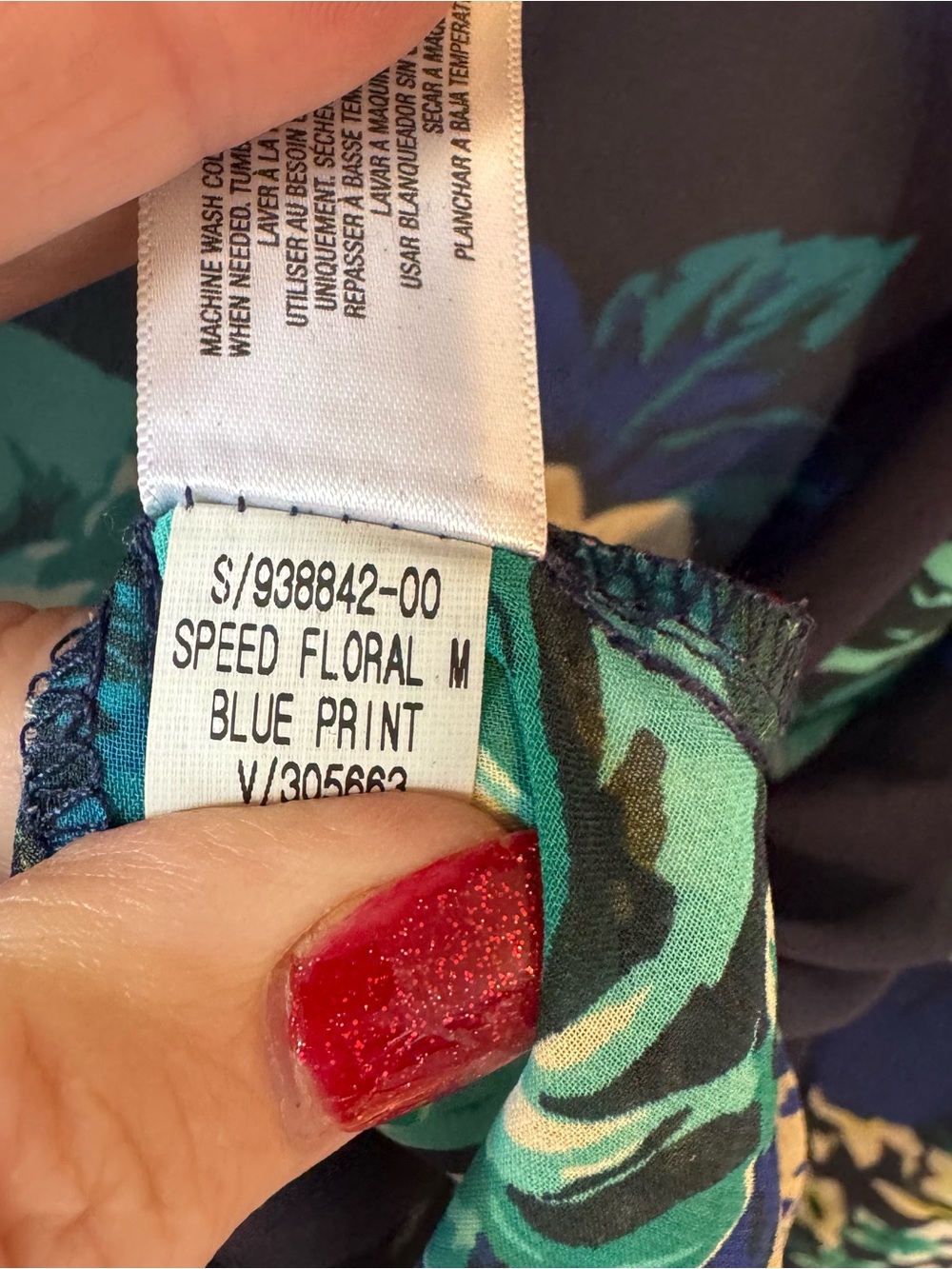 Old Navy Navy Floral Sheer Button-Up Blouse  PLUS: 2X    #N - Picture 6 of 8